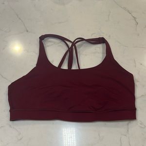Women’s Lululemon Energy Bra Size 10 Maroon